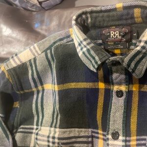 RRL plaid cotton work shirt
